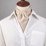   NM szatén ascot nyaksál - Drapp aprómintás